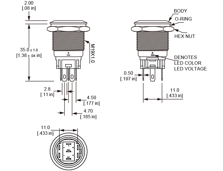 L19T Dimensions