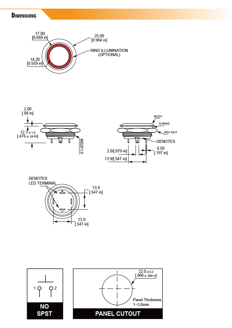 L22U Dimensions