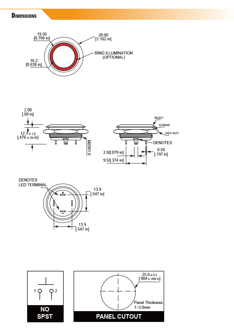 L25U Dimensions