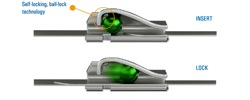 Fast installation of stainless steel cable ties