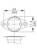 X type thermostat bracket