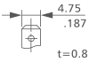 Thermostat terminal size type 1