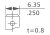 Thermostat terminal size type 2