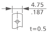 Thermostat terminal size type 3