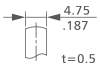 Thermostat terminal size type 6