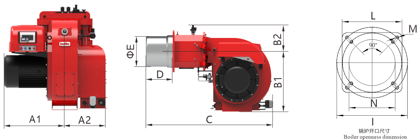 BTN1200-1800HC HAE Series Dimension Drawing