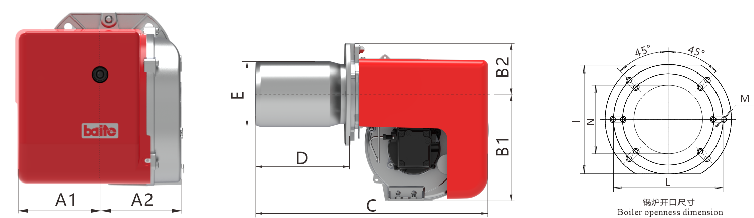 BTN15-30L LR Series Dimension Drawing