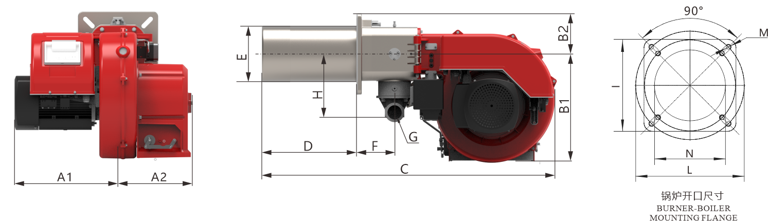 BTN210-250GC Series Dimension Drawing
