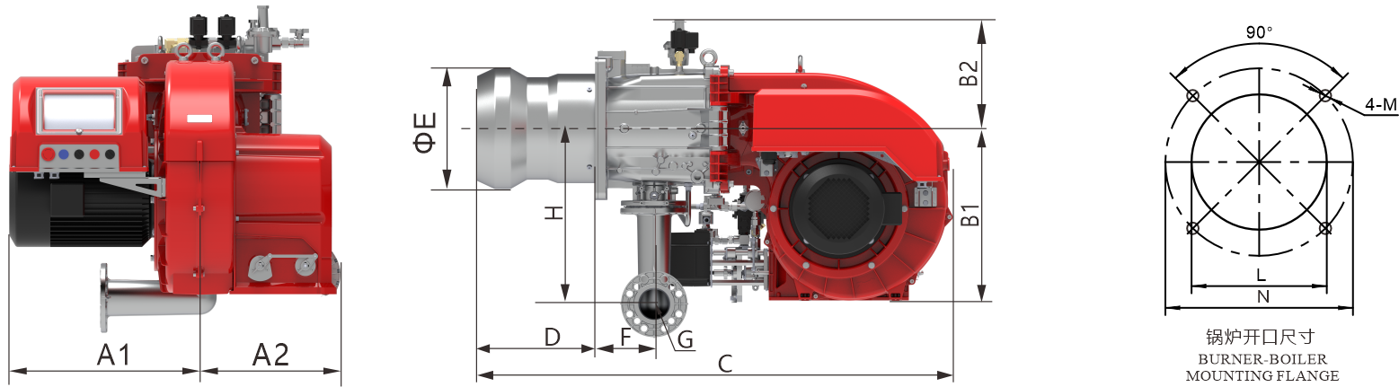 BTN550-650GHAC GHAE Series Dimension Drawing