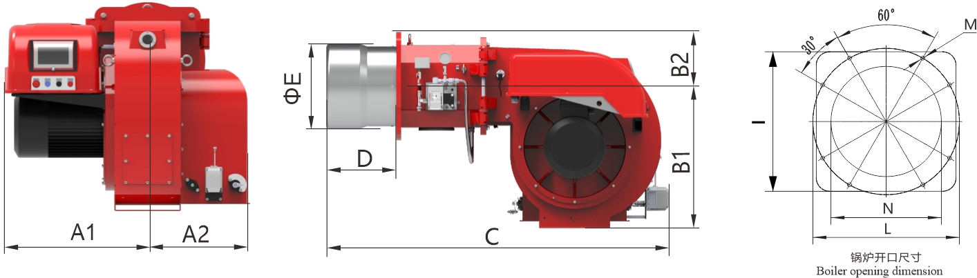 BTN800-1000LC LE Series Dimension Drawing