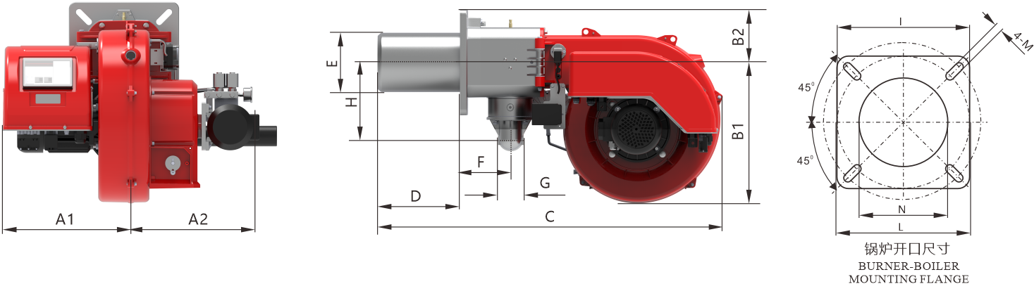 BTN85-150GLR Series Dimension Drawing