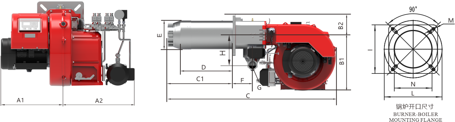 BTN85-250GLE BLU Series Dimension Drawing