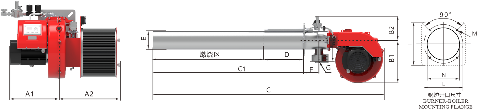 BX210-250GE Series Dimension Drawing