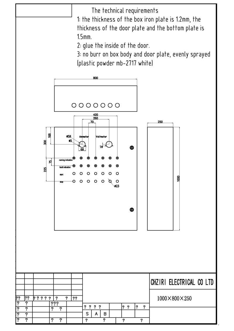 Panel outline and door layout for the first motor group.
