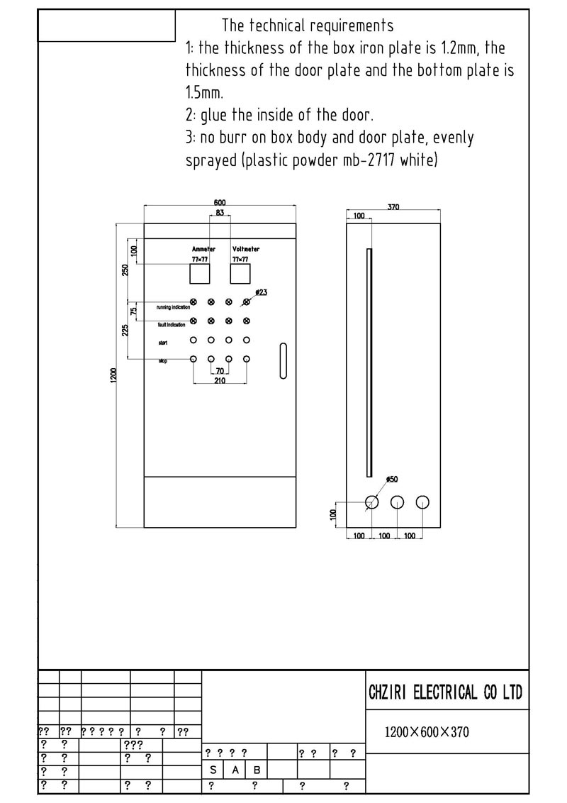 Panel outline and door layout for the third motor group.