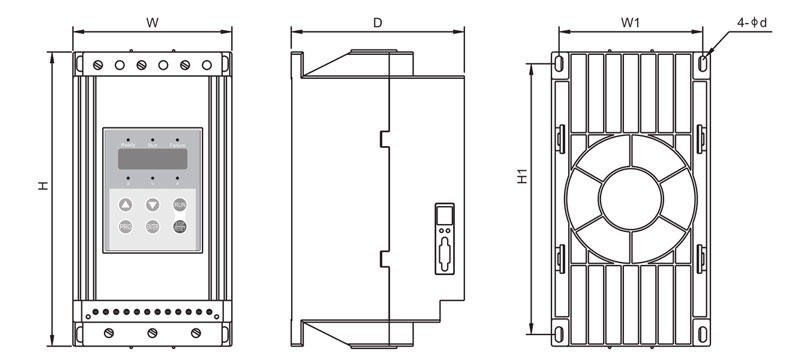 ZJR2 outline and mounting dimensions for the lower-power range.