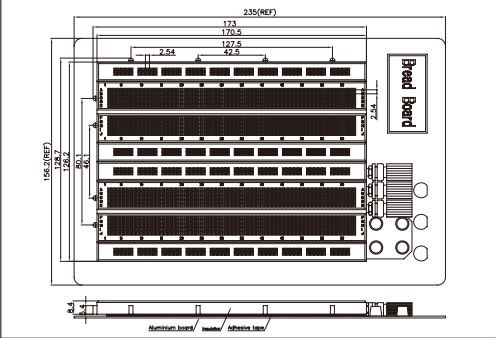 BB474K two-matrix assembly with distribution strips at both edges
