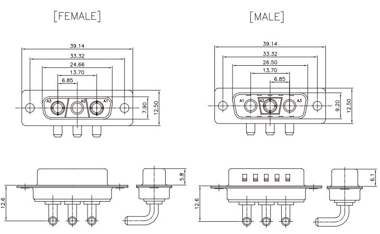 MP422I 3V3 right-angle male female outlines
