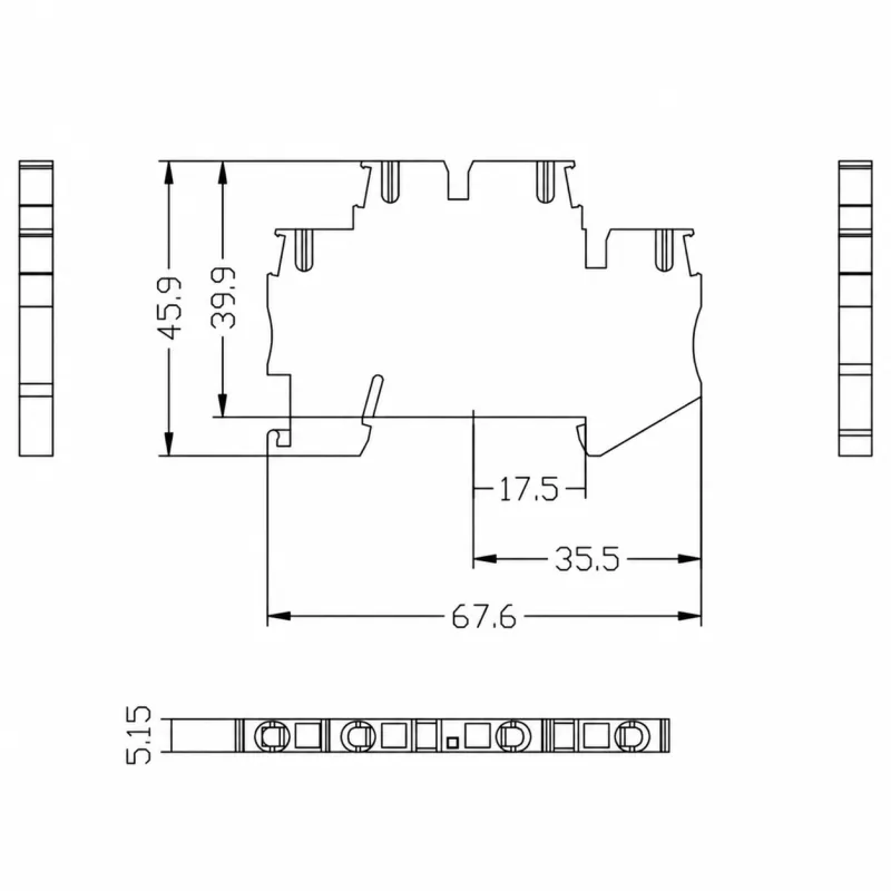 STTB2.5-PE terminal external outline dimensions
