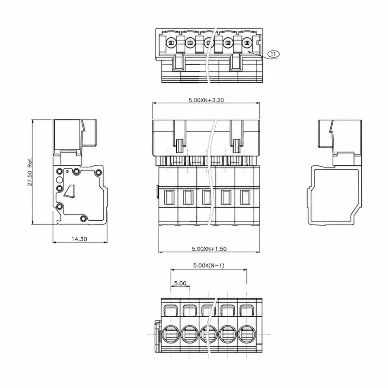 8KRB 5.0mm dimensions