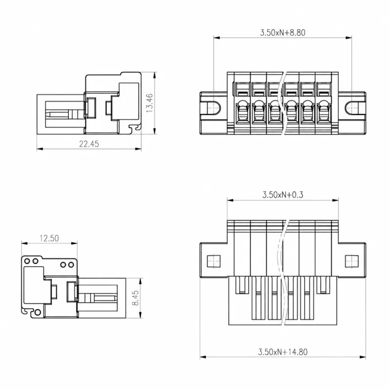 8KRMA 3.5mm dimensions