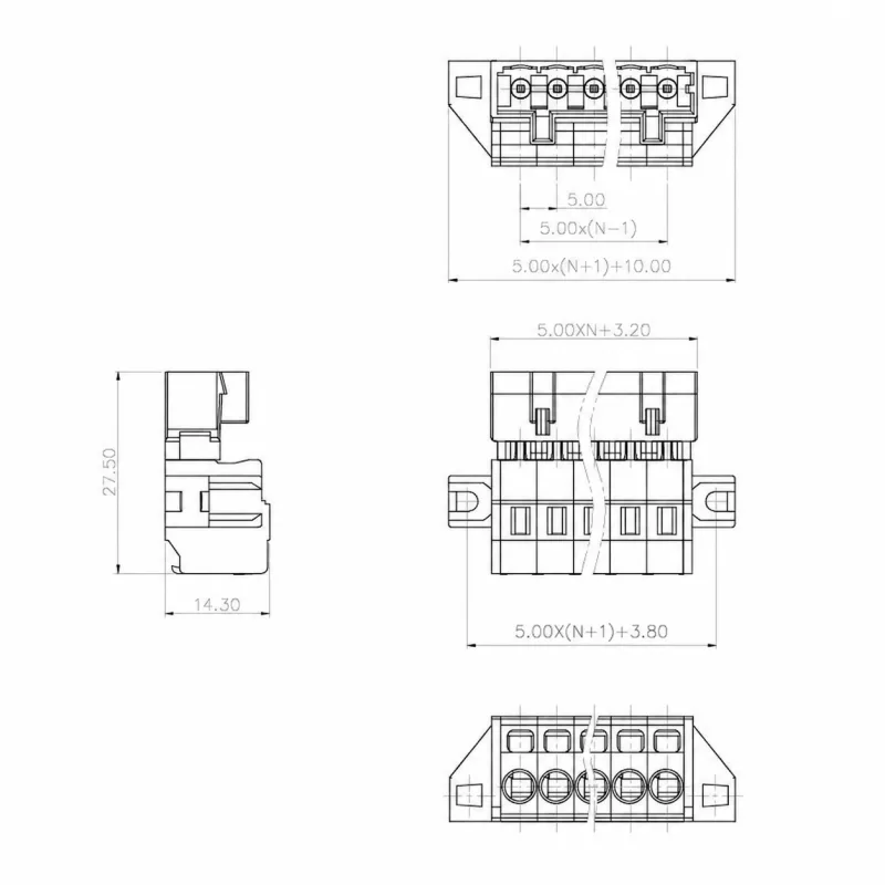 8KRMB 5.0mm dimensions