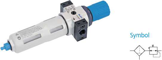 LFR filter-regulator with its pneumatic circuit symbol
