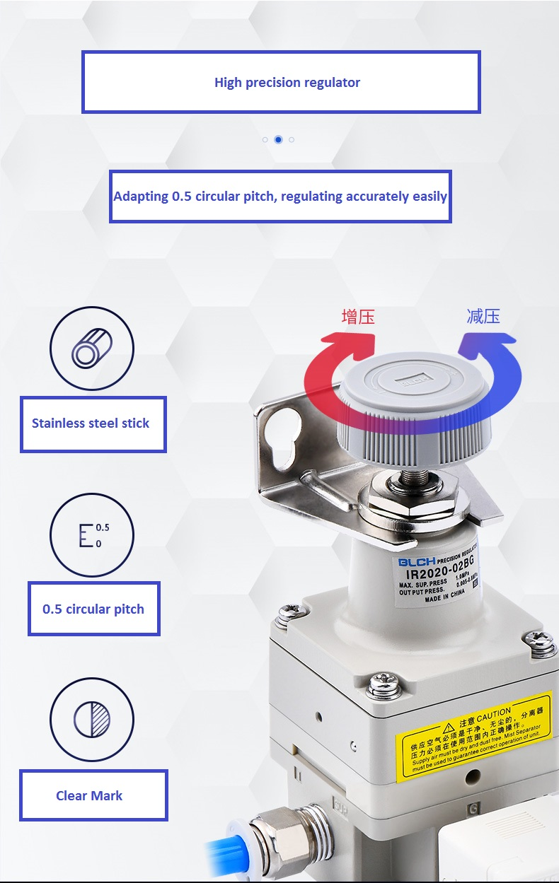 IR regulator adjustment knob, screw and mounting bracket detail