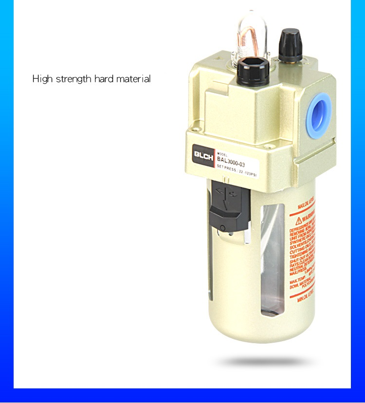 AL3000 lubricator head, oil sight dome, fill plug and guarded bowl