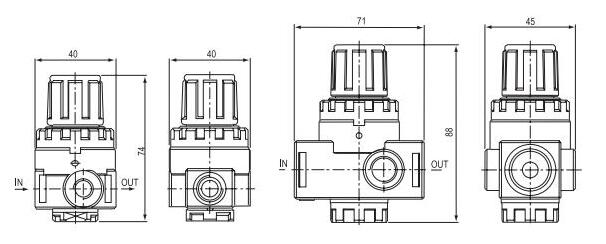 AR and BR regulator installation outlines