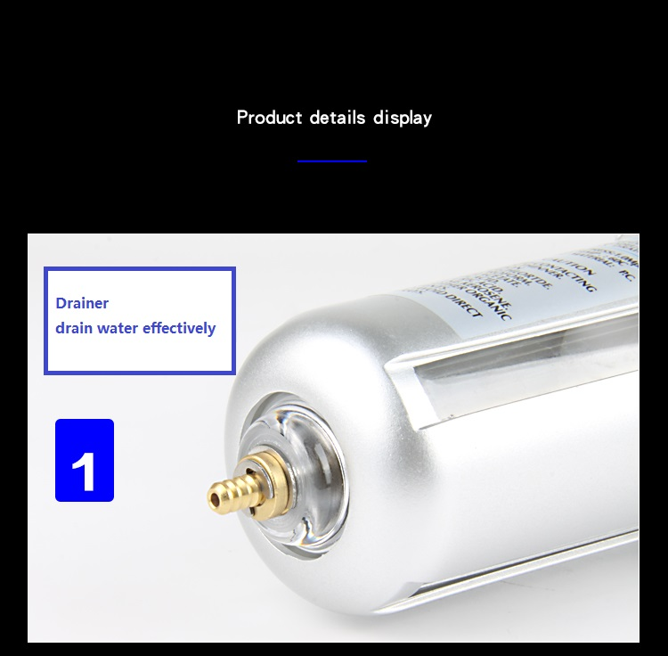 SFR filter bowl with bottom drain outlet