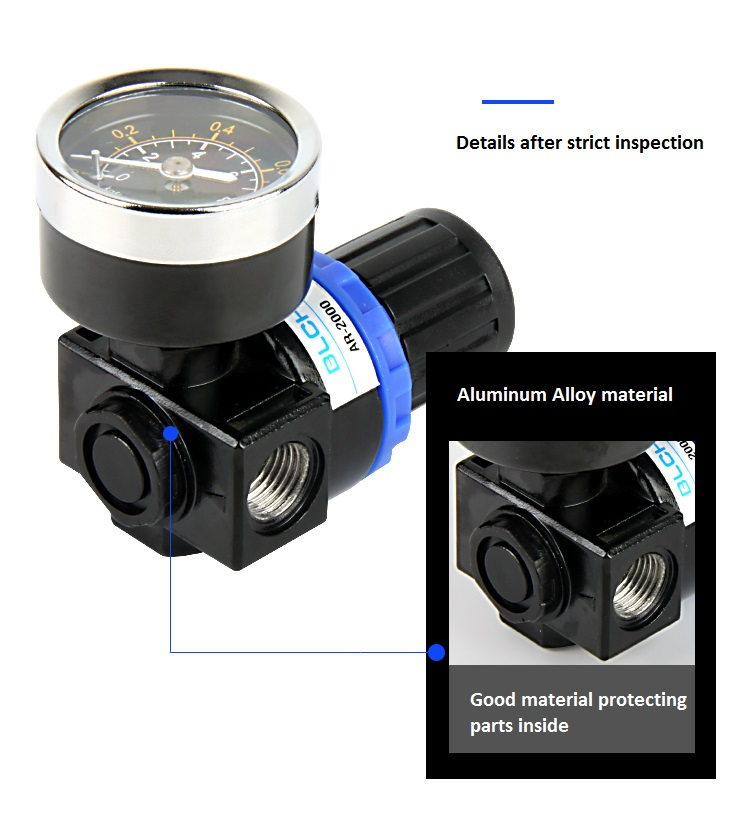 AR2000 regulator body, gauge and adjustment knob
