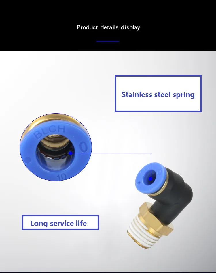 PL fitting internal stainless-steel retaining spring