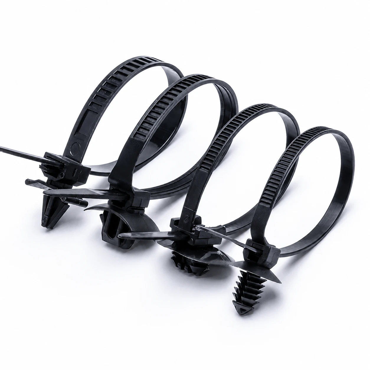 Black Push-Mount Cable Ties
