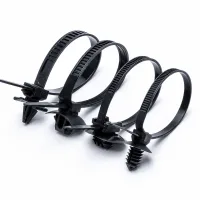 Black Push-Mount Cable Ties