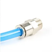 PC straight fitting with connected tube
