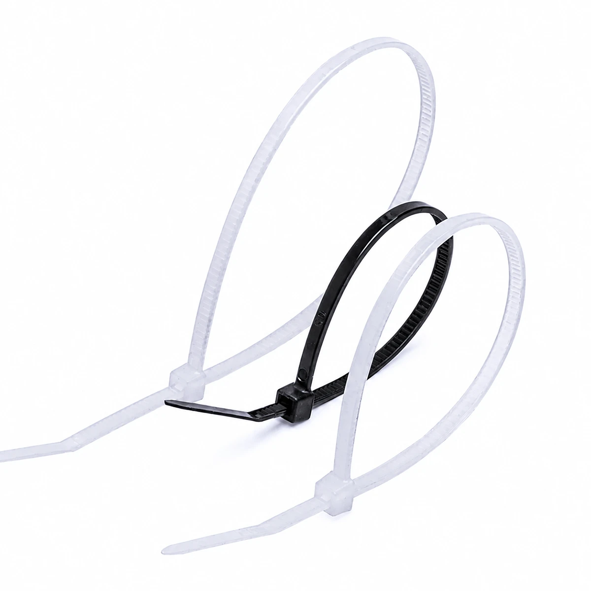 Black and Natural Self-Locking Ties