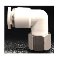 White PLF female-thread elbow