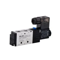 4V210-08 single-coil valve with silver body
