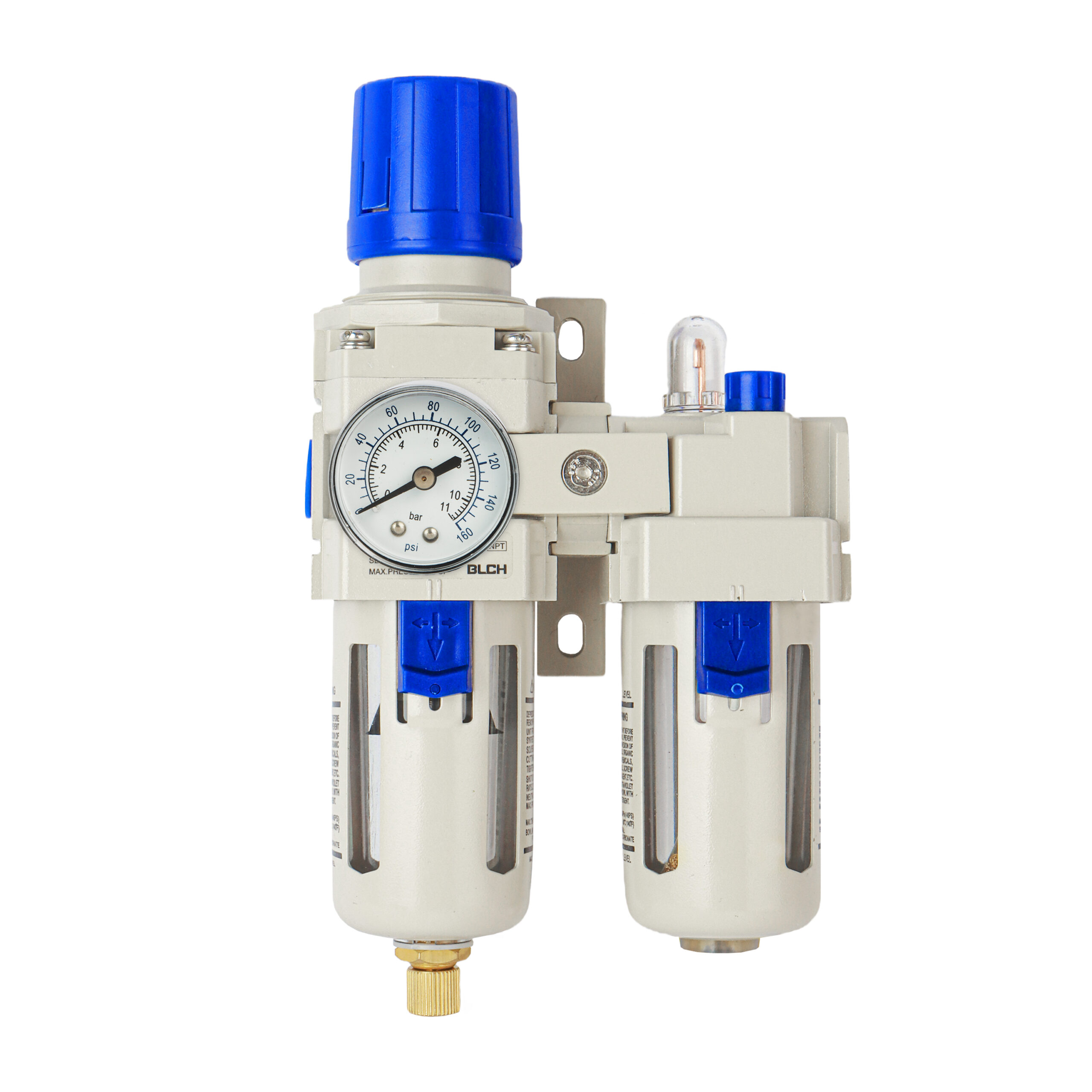 AC two-unit combination with blue adjustment knob