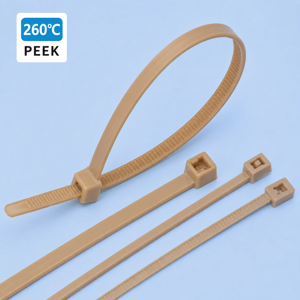 PEEK Ties and Self-Locking Heads