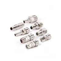 Pneumatic quick-coupler socket and plug connection styles
