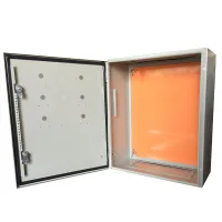 Gray Enclosure with Orange Mounting Plate
