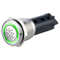 LF19 Alarm Buzzer with Green LED Indicator