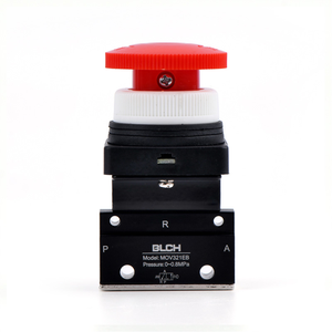 MOV321EB locking-button valve front view