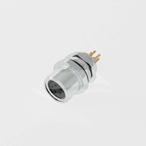 M8 Front Female Straight PCB Receptacle