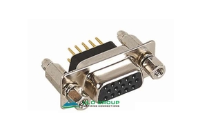DB465A Straight PCB Connector with Mounting Hardware