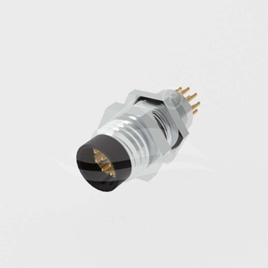 M8 Front Male Solder Cup Receptacle