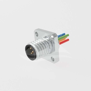 M12 Flange Male Wire Lead Receptacle