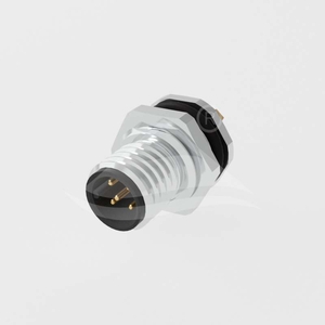 M12 Shielded Rear Male PCB Receptacle
